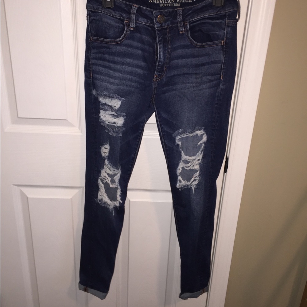 Ripped Jeans Dark Wash